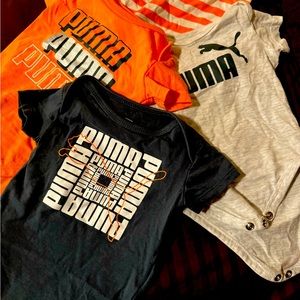 Puma brand Set of 5 onesies 0-3 Months